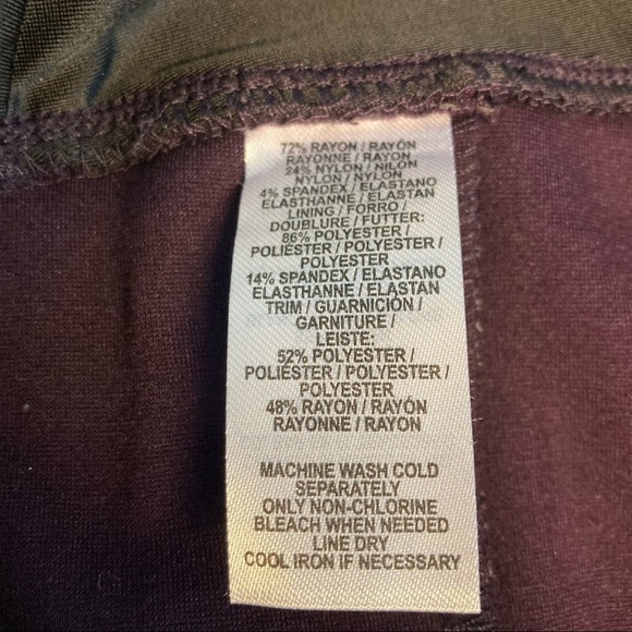 LYSSE Sz L High Rise Purple Black Hip Accent Compression Partly Lined Leggings - Picture 5 of 7